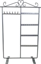 Ilènne - Porte bijoux - métal - gris argent - 23x9x35 cm
