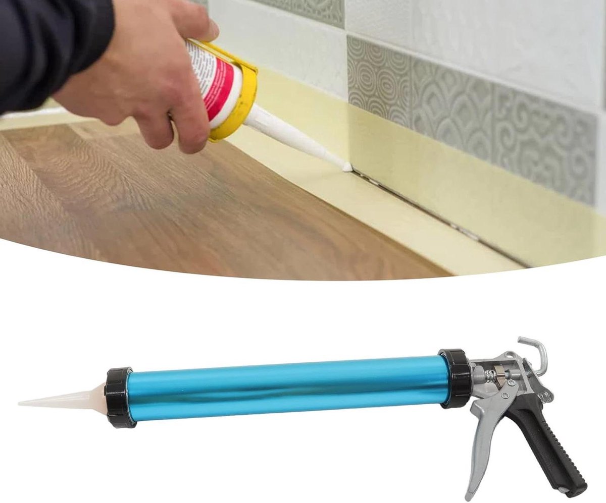 Professioneel Handkitpistool Druppelvrij Aluminium - Inspanningsbesparend Draaibare Handgreep - Zwaar Uitgevoerd - Kitpistool Caulk Dispenser