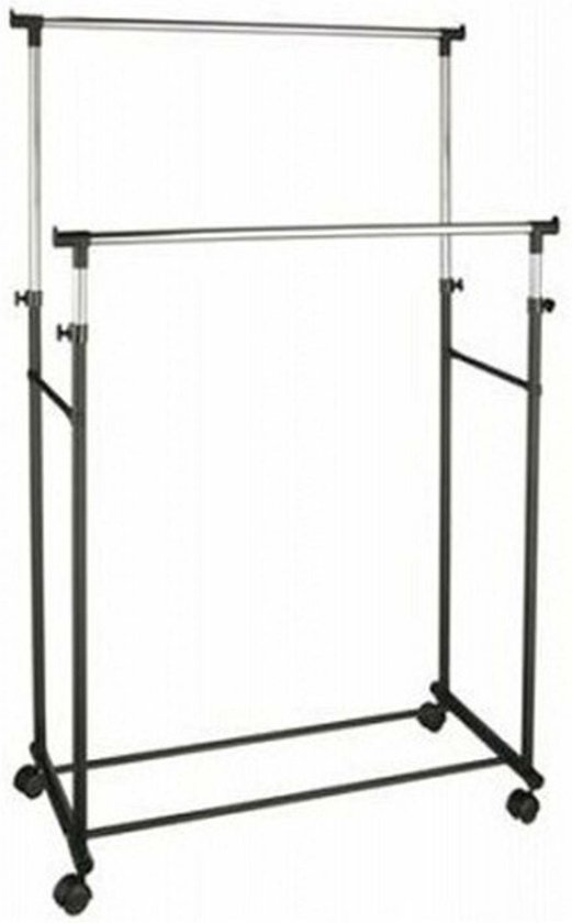 Portant mobile double barre 165 cm