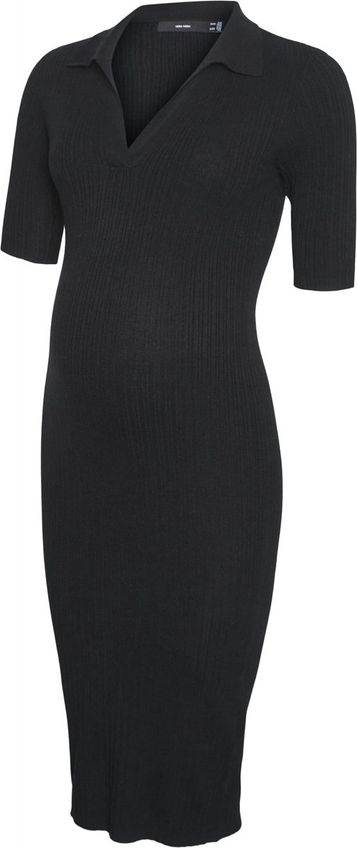 Vero Moda MATERNITY - VMMHOLLY 2/4 POLO DRESS GA NOOS - Dames - Mini jurken zwart