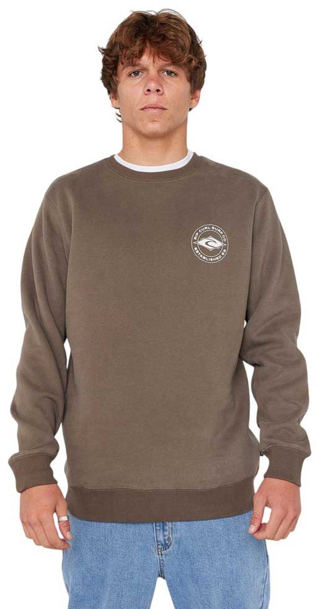Rip Curl Staple Crew Sweatshirt XL Man Bruin