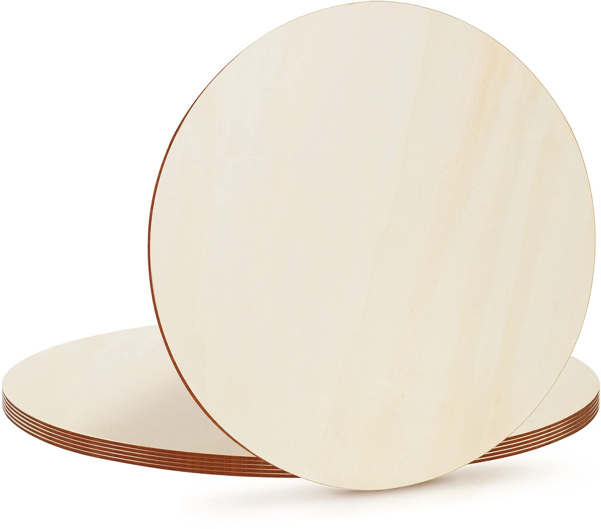 ROWOOD 12 ronde lindeornamenten (20 cm) - voorgesneden gladde houten
