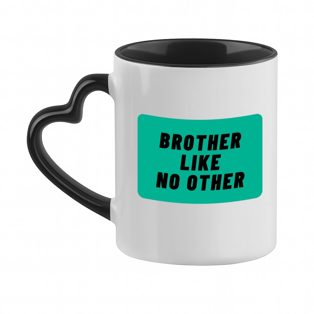 Hacebo® - brother like no other koffiebeker met hart oor zwart - Broer - geweldige broer - thee mok - koffie beker - niemand anders - verjaardag - cadeau - kado - bedankje - geschenk - koffiemok - 330 ML