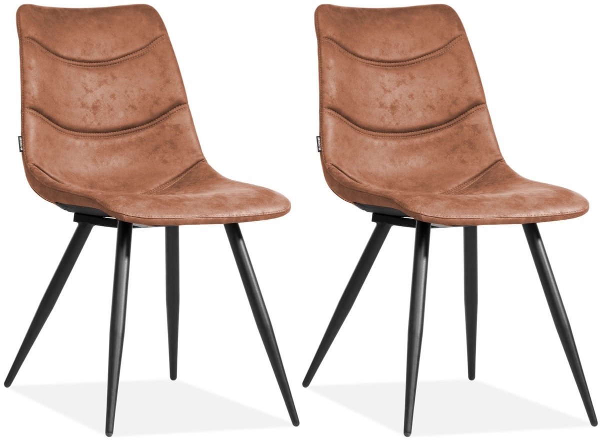 MX Sofa - Stoel Crazy - Cognac (set van 2 stoelen)