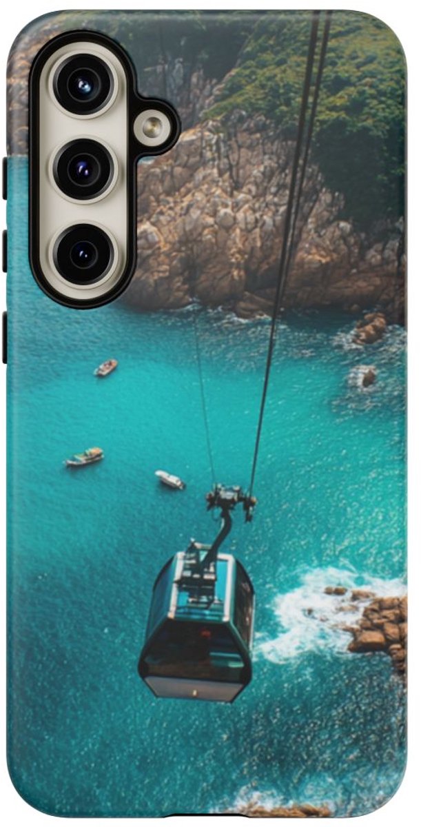 Kabelbaan Boven Turquoise Zee – Telefoonhoesje Geschikt voor Galaxy S24 Plus