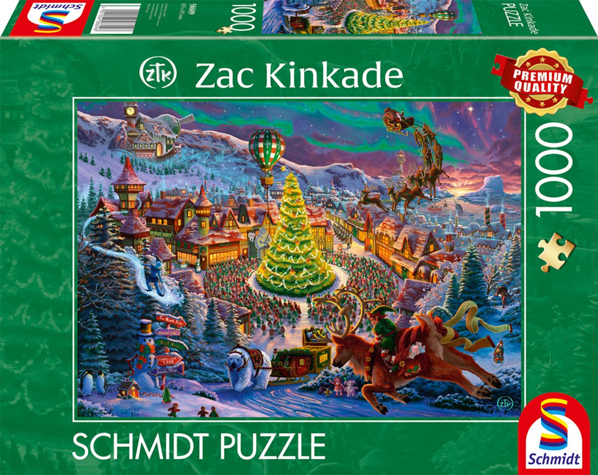 Schmidt - Legpuzzel - Santa's Noordpool - Zac Kinkade - 1000 stukjes - Volwassenen - vanaf 12 jaar