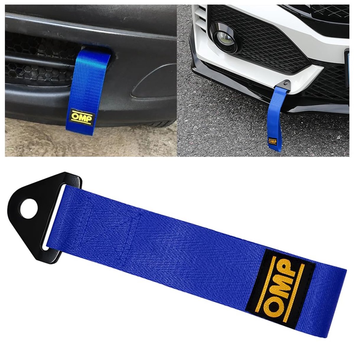2 Stuks Sleepband - Universeel - Voor Auto Bumper Tuning en Decoratie - Racewagen Stijl - Blauw