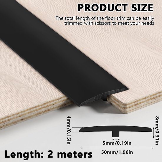 T Profiel Pvc Overgangsstrip T-profiel - Zelfklevend PVC voor vloer en deurdorpels ...