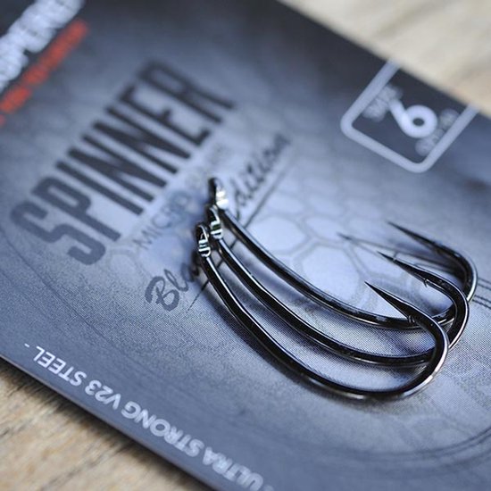 Carp Whisperer - Spinner Rig Haak - 10 stuks - Haak Maat: 2 - Black Edition van Carp Whisperer — afbeelding 3