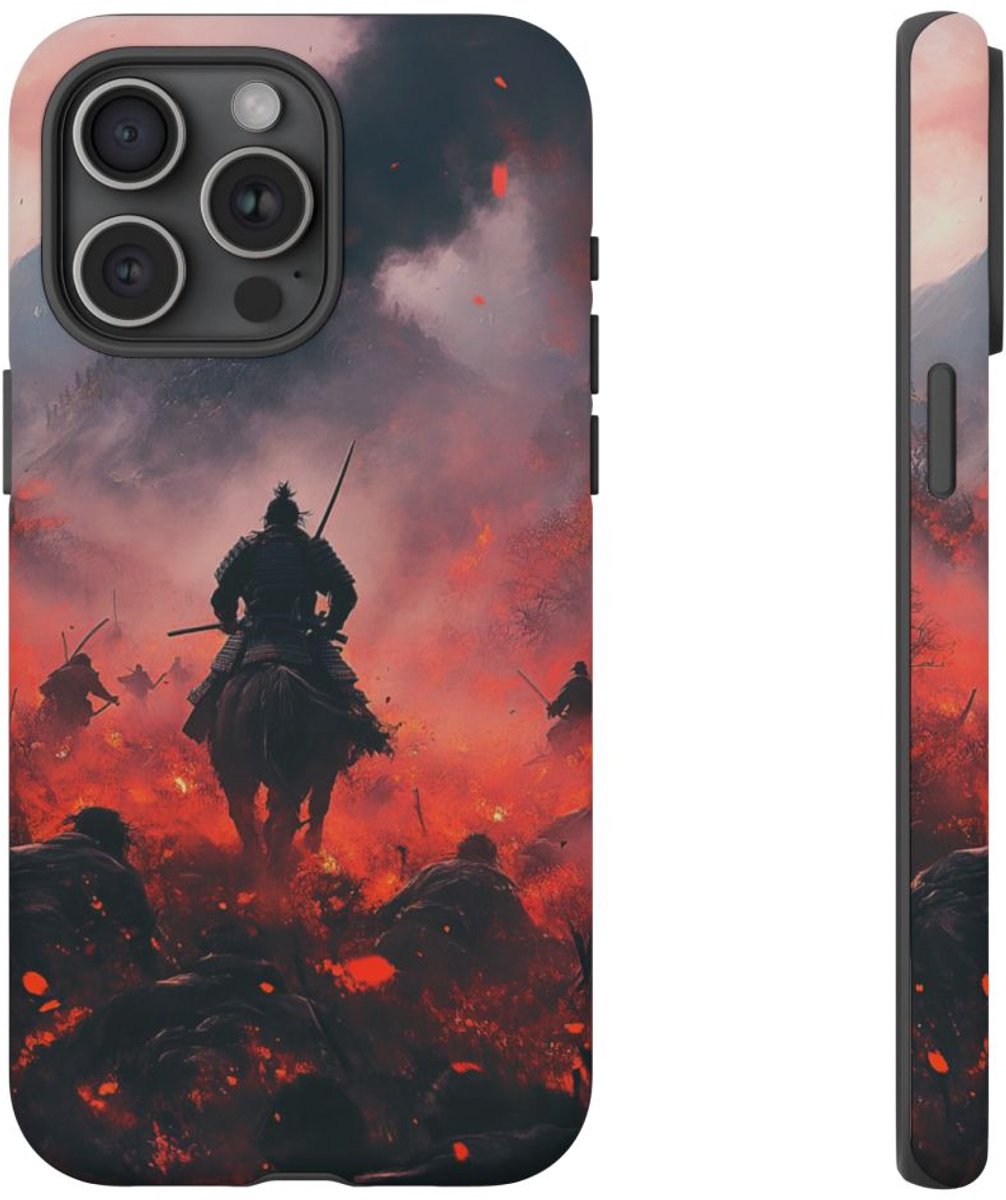 Samurai op het Slagveld – Telefoonhoesje Geschikt voor iPhone 15 Pro Max