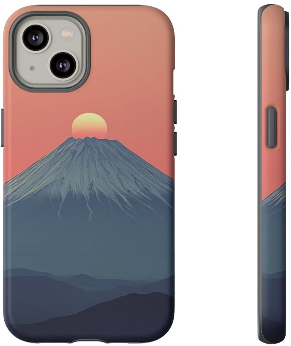Zonsondergang bij Mount Fuji – Telefoonhoesje Geschikt voor iPhone 14