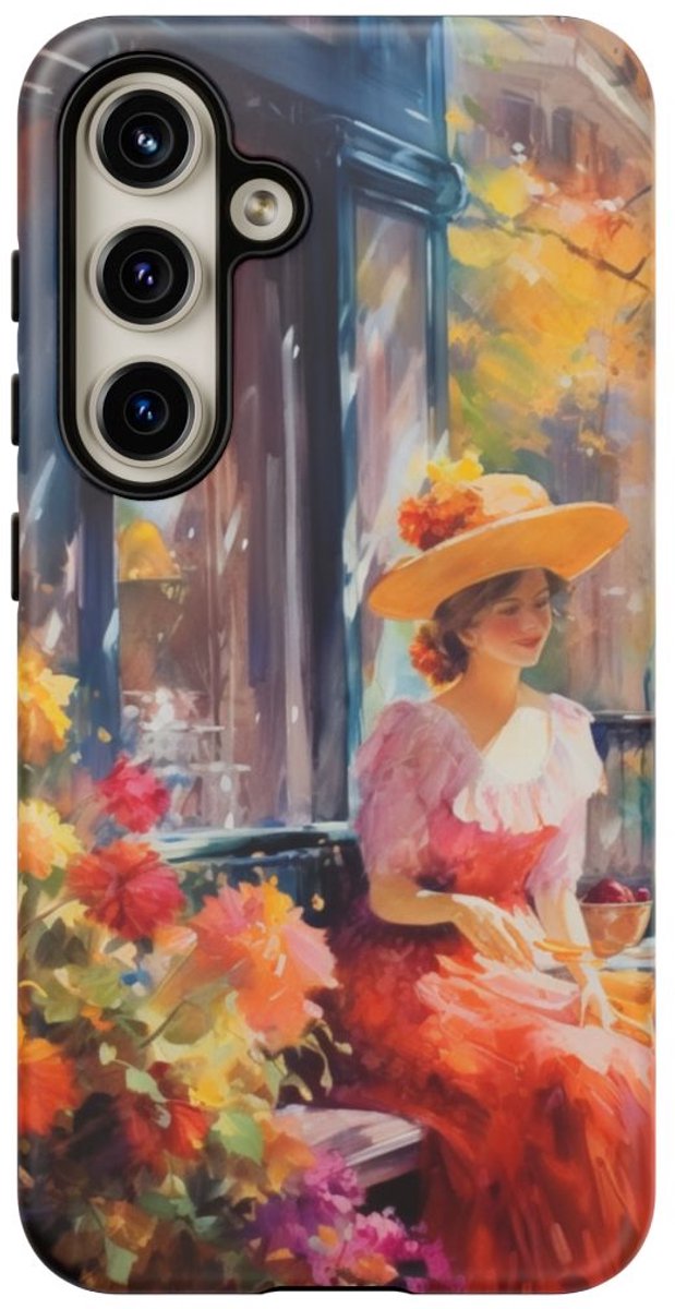 Levendige Bloemrijke Scene – Telefoonhoesje Geschikt voor Galaxy S24
