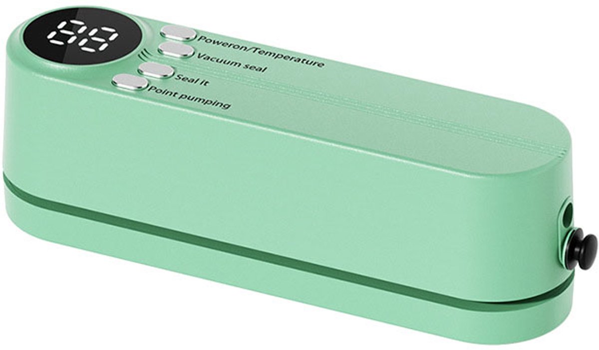 Vacumeermachine - Stofzuiger - Vacumeerzakken - Vacuum Sealer - Draagbare stofzuiger - 3 temperatuurniveaus - USB - Geschikt voor plastic zakken - groente