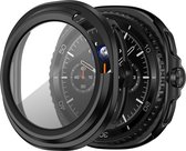 Bandz PC hard case hoesje met screenprotector - geschikt voor Samsung Galaxy Watch 8 Classic - beschermhoes van hard plastic - full cover (zwart)