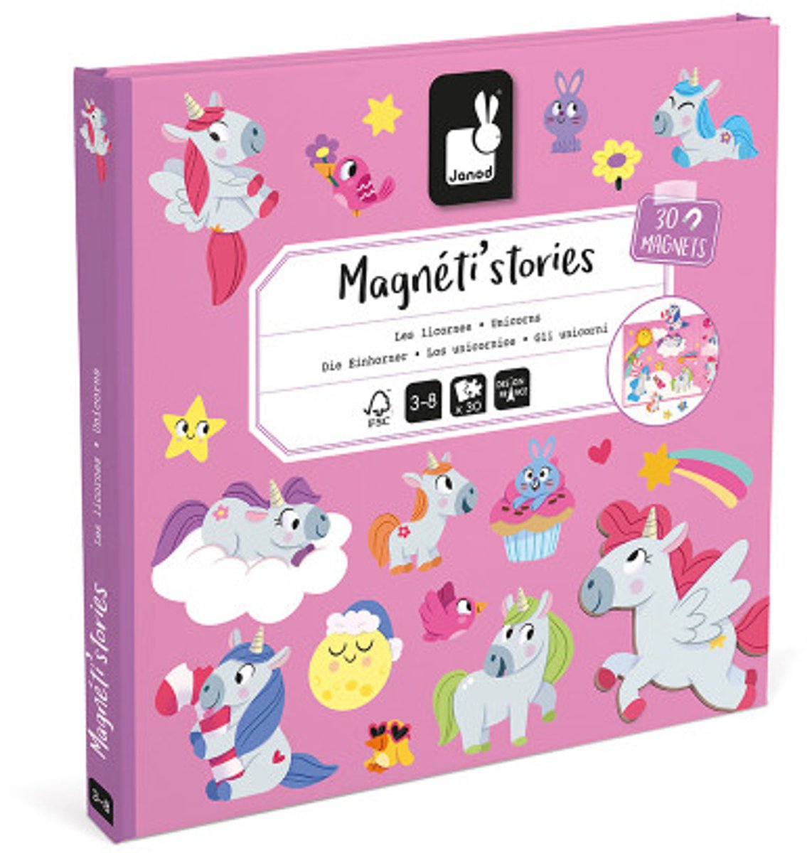 Janod - Magneti Stories - Eenhoorns – Educatieve magneetset — afbeelding 9