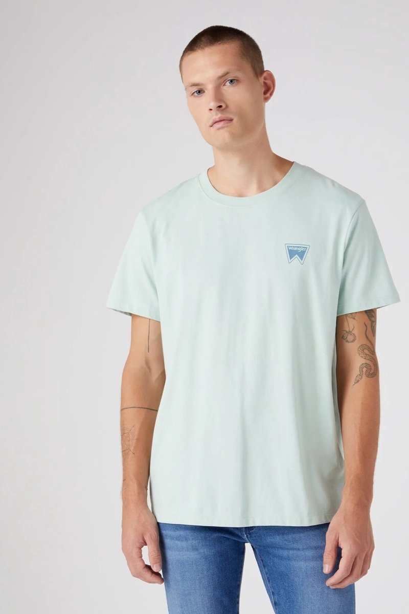 Wrangler GRAPHIC TEE SURF SPRAY XL Blauw