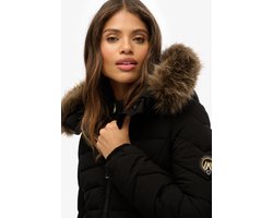 Superdry - Fuji Jas Met Capuchon En Imitatiebont - Dames - Gewatteerde jassen
