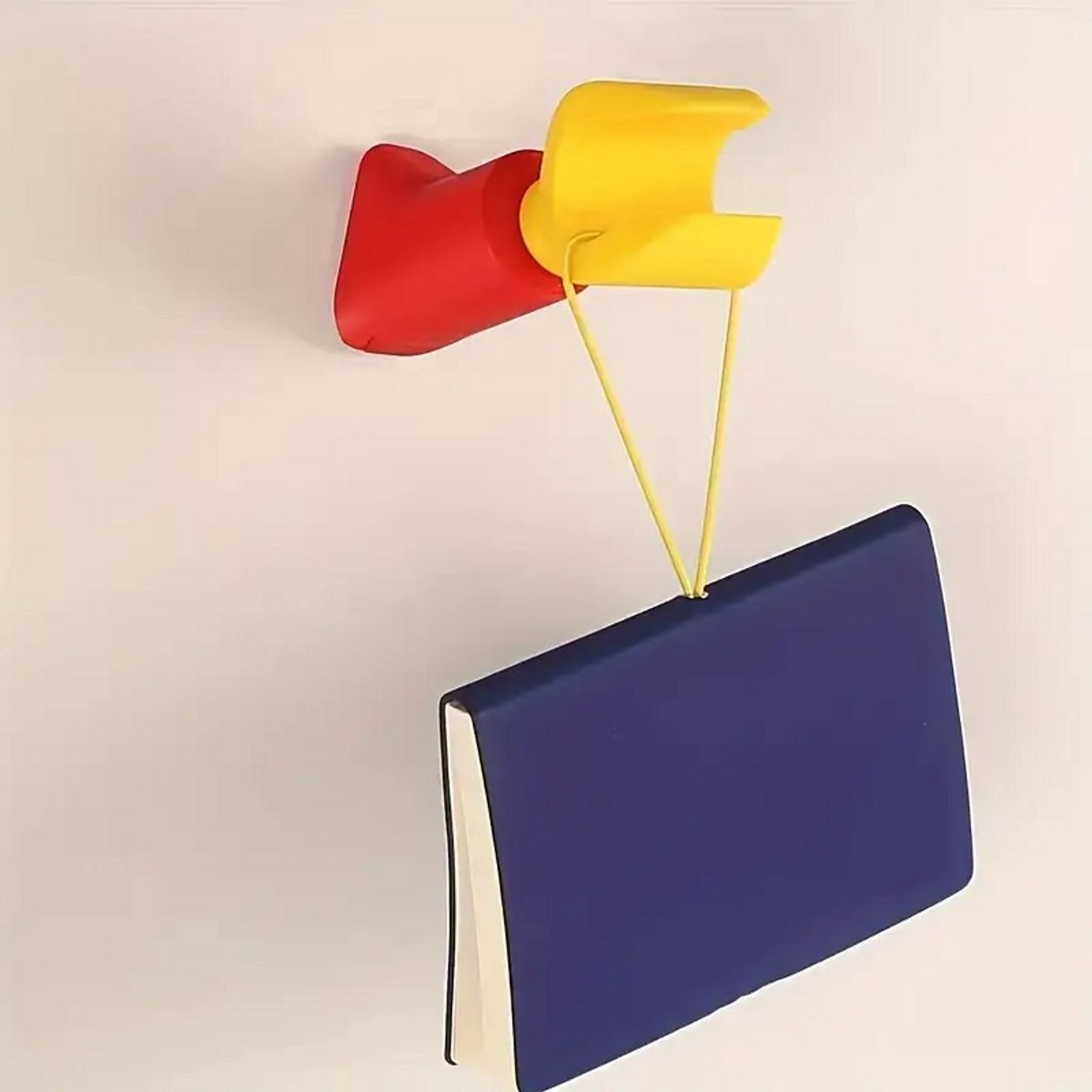 Creatieve 3D-geprinte muurhaak Rood zonder boren Multifunctionele opberghaak voor het ophangen van hoofdtelefoons, rugzakken, woondecoratie