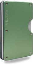 Portefeuille Veltra - Porte-cartes - Minimaliste - Homme et femme - Protection RFID - Aluminium - Jusqu'à 15 cartes - Mécanisme à ressort - Pince à billets - Billets - Vert menthe