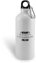 Hacebo® - Bedankt je was een fantastische collega waterfles - Werknemer - Collega - Bedankje - Cadeautje voor collega - kado - afscheids cadeau - water fles - 600ML