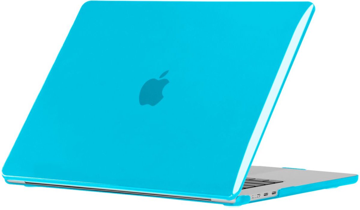 Mobigear Laptophoes geschikt voor Apple MacBook Air 13 Inch (2022-2026) Hoes Hardshell Laptopcover MacBook Case | Mobigear Cream Matte Sparkling - Blauw - Model A2681 / A3113 / A3240 / A3449