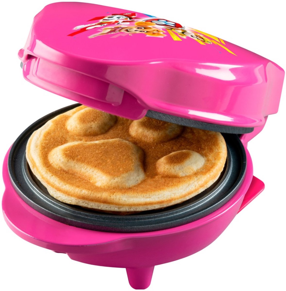 Paw Patrol Wafelijzer mini-wafelijzer in uniek Paw Patrol design voor kinderfeestjes Pasen & Kerstmis met antiaanbaklaag wafelformaat: Ø 10cm officieel gelicentieerd product kleur: roze