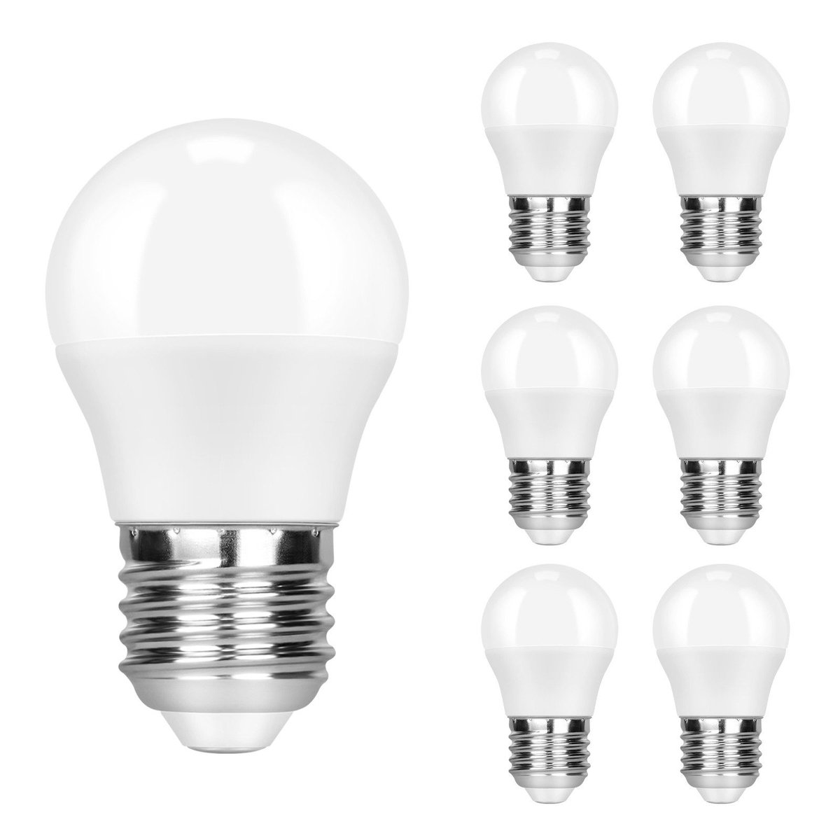 NETTLIFE G45 - LED Lampen - 6 Stuks - E27 Lichtborn - Filament lamp - 3000K Warm Wit Licht - 5W - Aluminium - Energiebesparende lamp - Vintage Gloeilamp - Wit