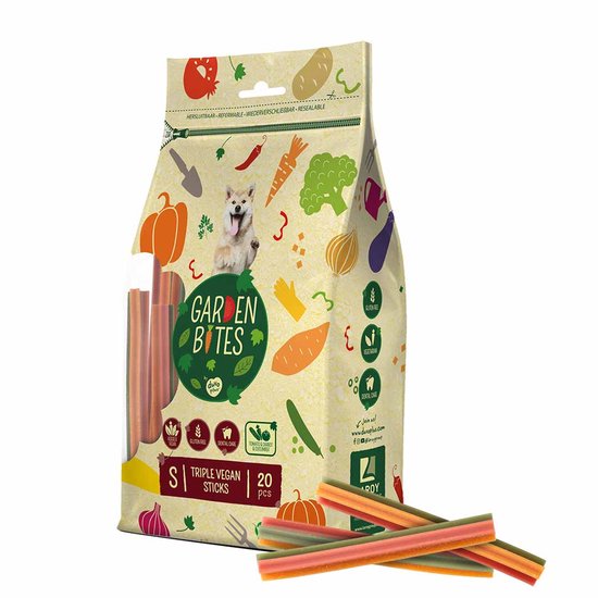 duvoplus Garden Bites snack triple vegan sticks S-13cm-20st