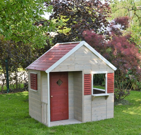 Wendi Rood Wendi Toys Houten speelhuis Krokodil - 155x120x168cm - Rood | bol