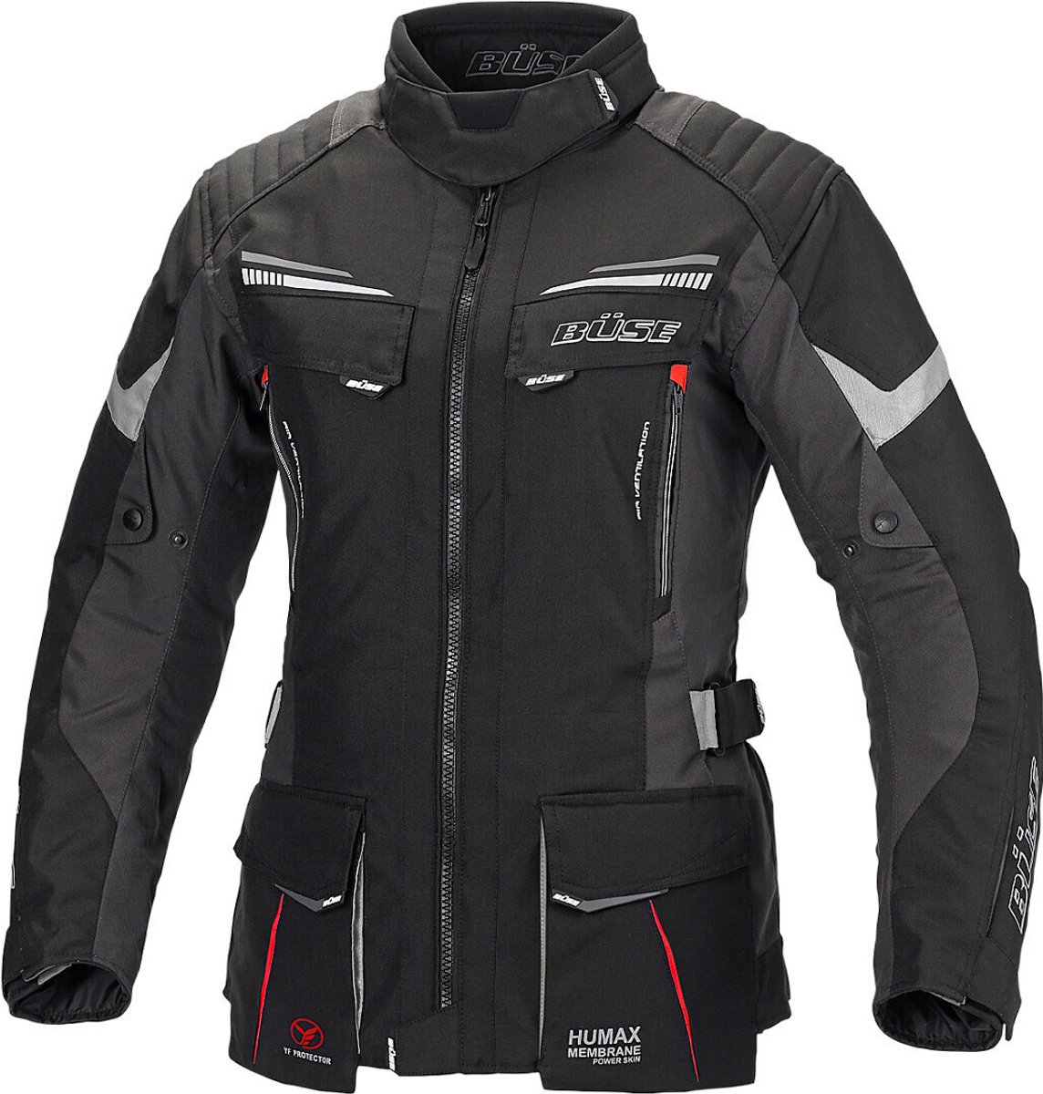 Büse Lago Pro Dames Zwart Textiel Jas - Jas