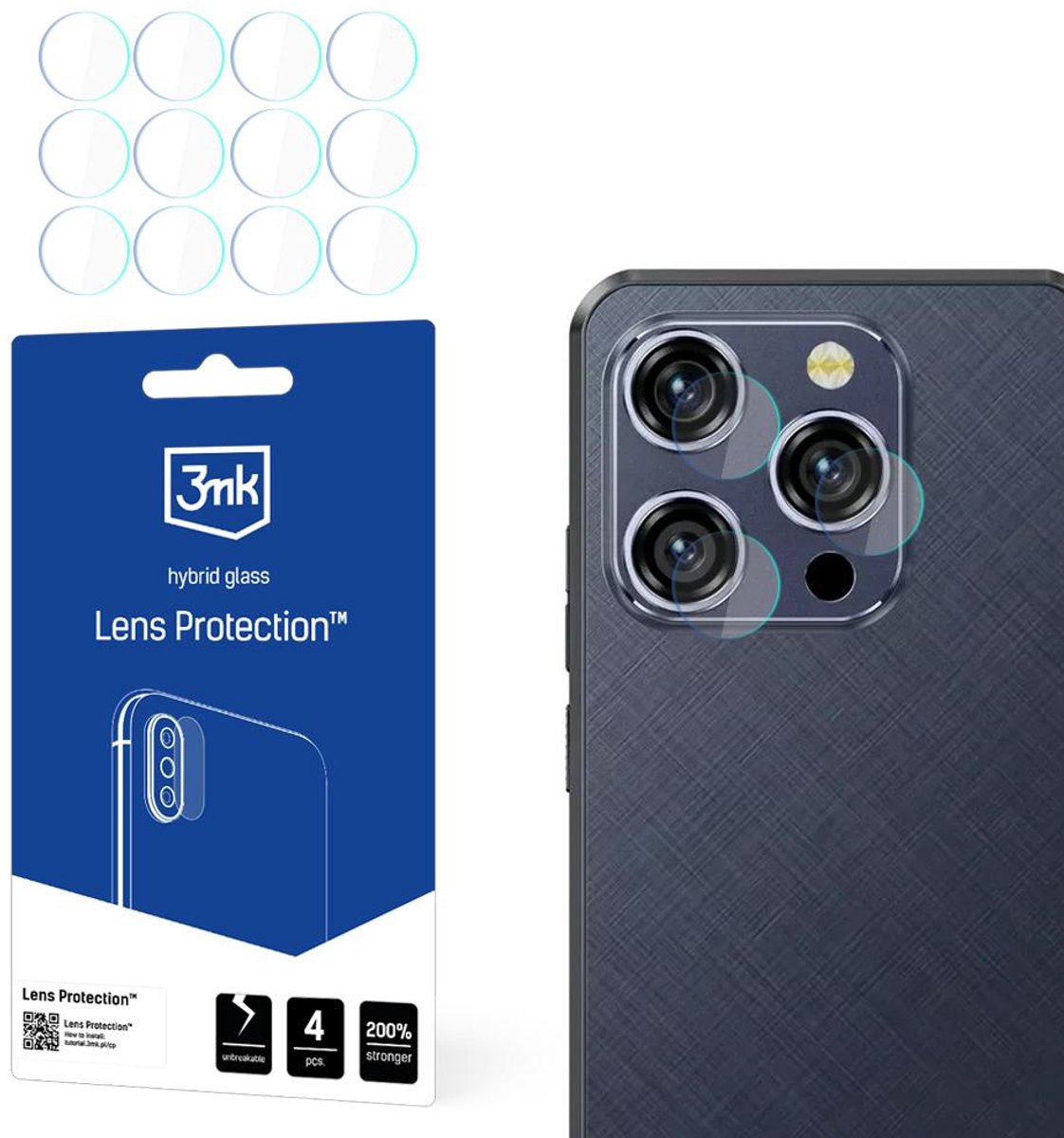 3Mk Lensbescherming Voor Oukitel Wp52 9H Gehard Glazen Lensbescherming