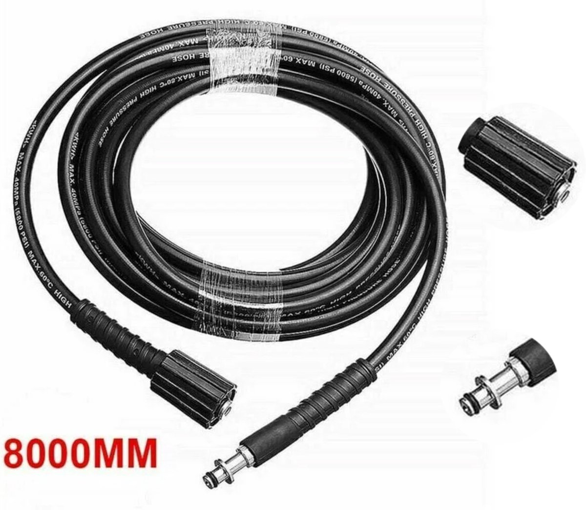 8m hogedrukslang - slangaccessoires voor hogedrukreinigingsapparaten - hogedrukverlengslang - geschikt voor Karcher K2 K3 K4 K5 6M/8M/10M hogedrukreinigingsslang