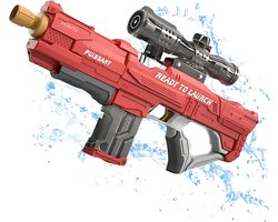 Modito Automatisch Waterpistool met Vizier Rood - Elektrisch Waterpistool - Watergeweer - Super Soaker - Watergun - Buitenspeelgoed