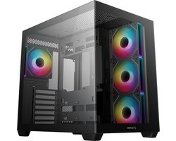 DeepCool CG530 4F - Midtowermodel ITX, Micro-ATX, ATX - geen voeding (ATX) - 3x 2.5", 2x 3.5" - 2x USB A - 1x USB C - zwart