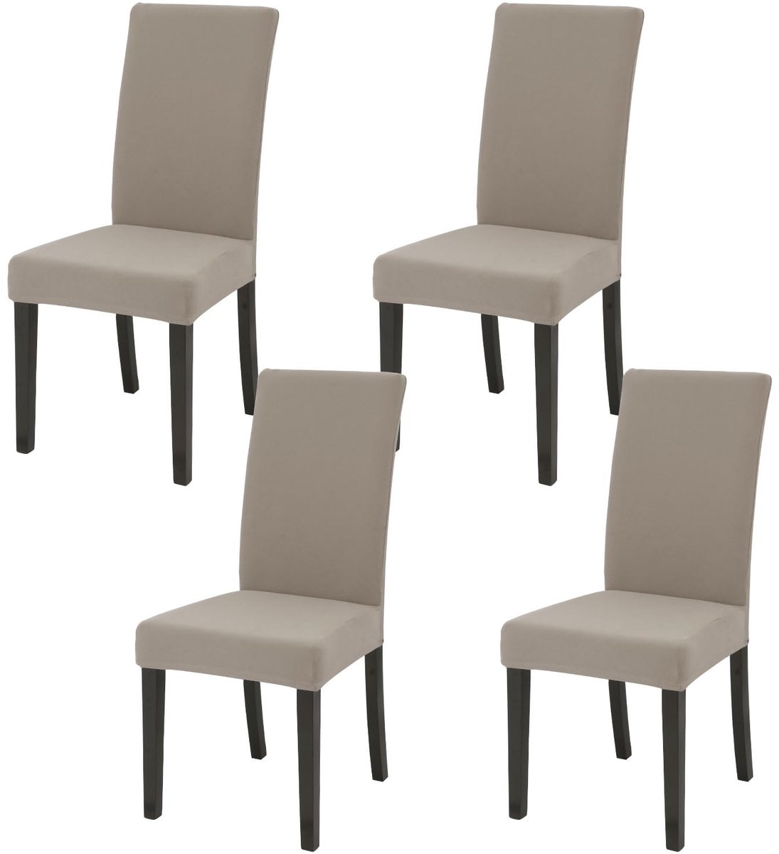 Ibenzoa® Set van 4 Moderne Rekbare Stoelhoezen voor Eetkamer, Banket en Feestdecoratie in Kaki