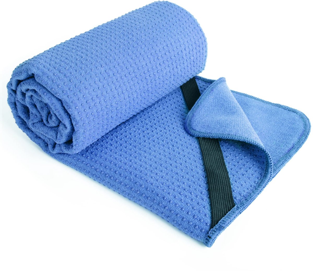 Ibenzoa® Yogahanddoek van microvezel met antislip en elastische hoekbanden voor optimale grip