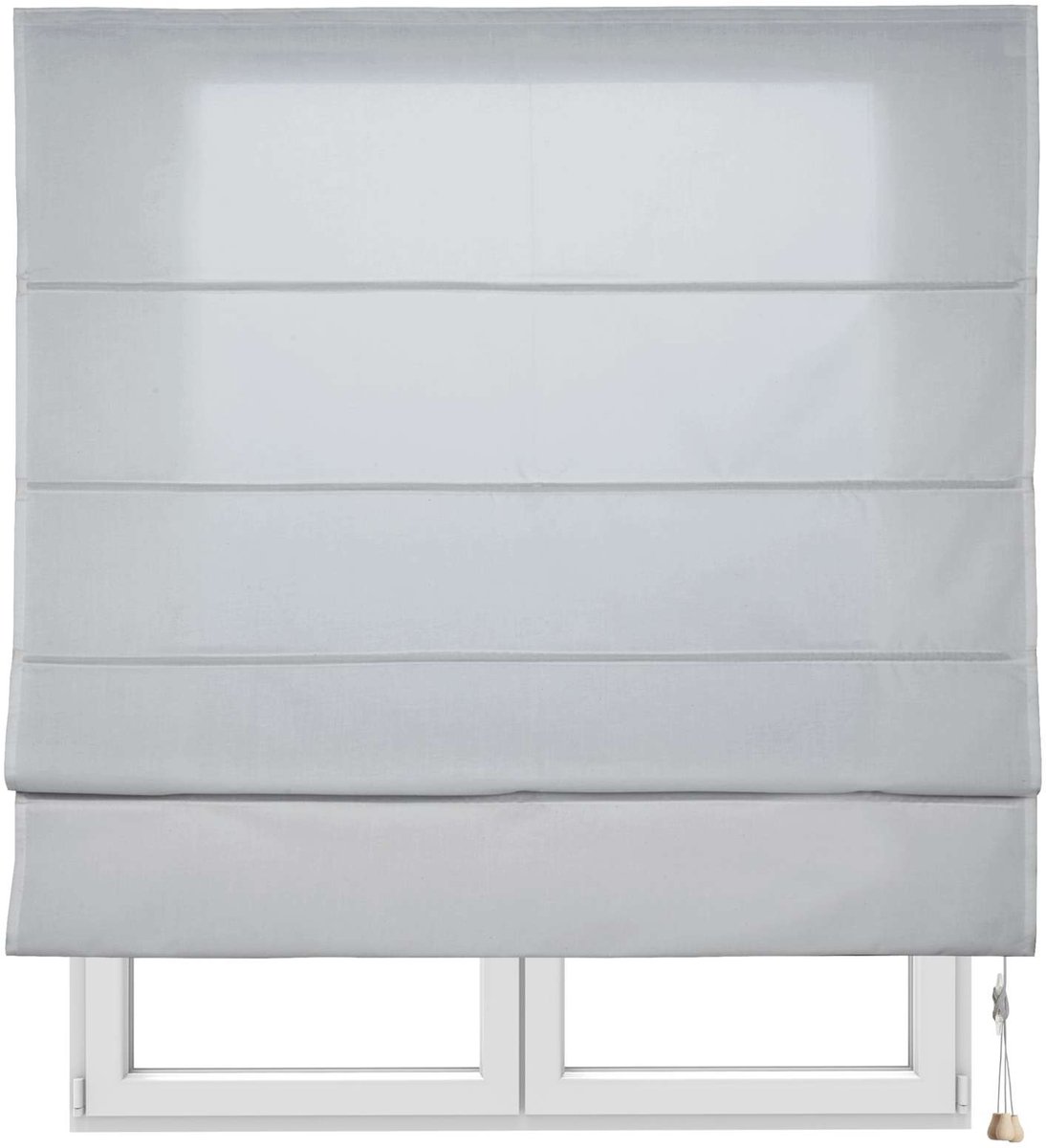 Storesdeco Vouwgordijnen Pakket Gordijn met Stokken voor Ramen Grijs 150x175 cm Grey