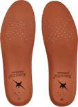 Oranje Xsensible stretchwalker binnenzolen met perforaties.