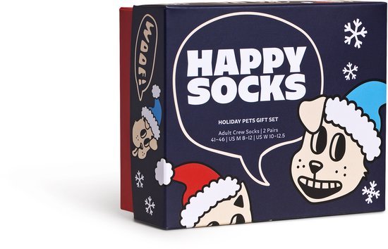 Happy Socks P001736 Set cadeau de vacances pour Cat et chien, lot de 2, taille 41-46