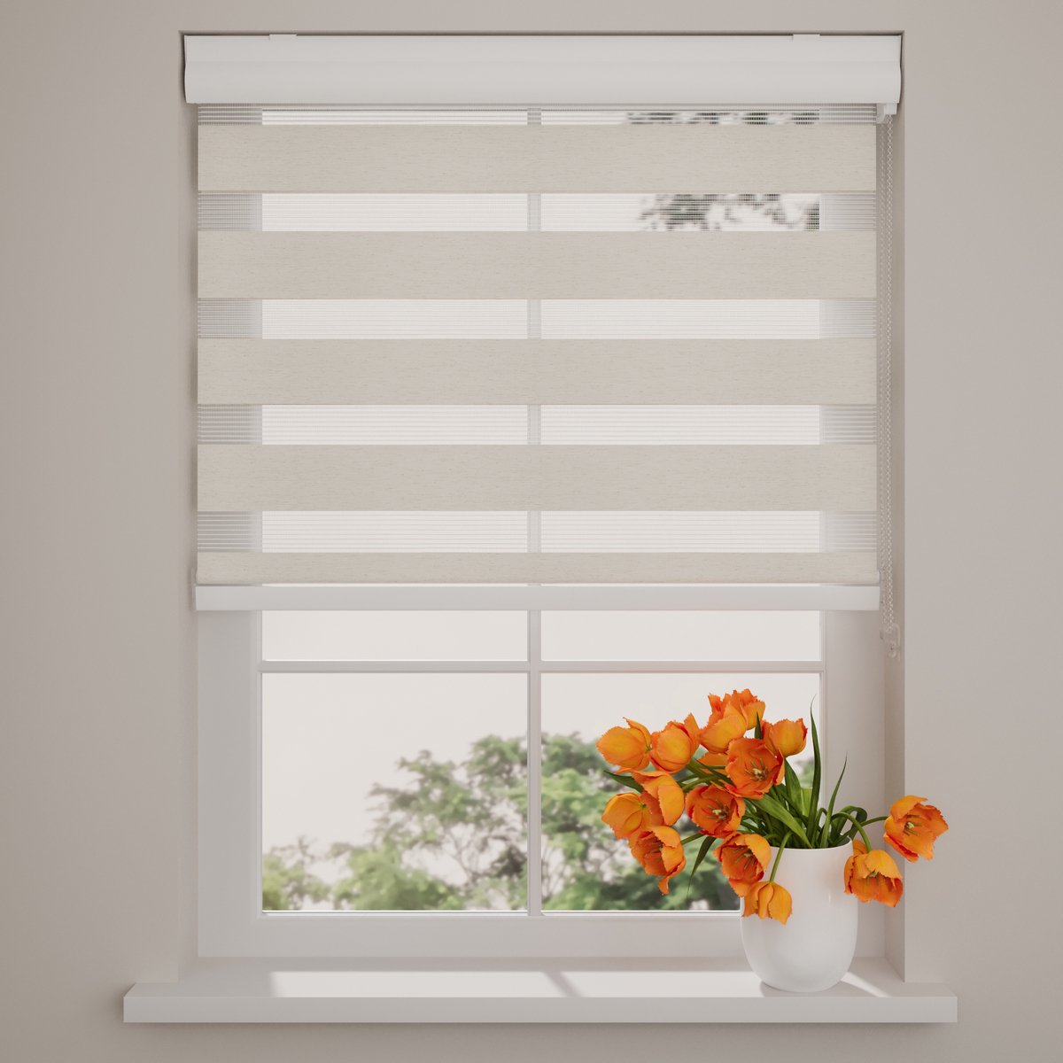 DTCH® Duo Rolgordijn - Splendid - Lichtdoorlatend - Linnen - 210 x 175 cm