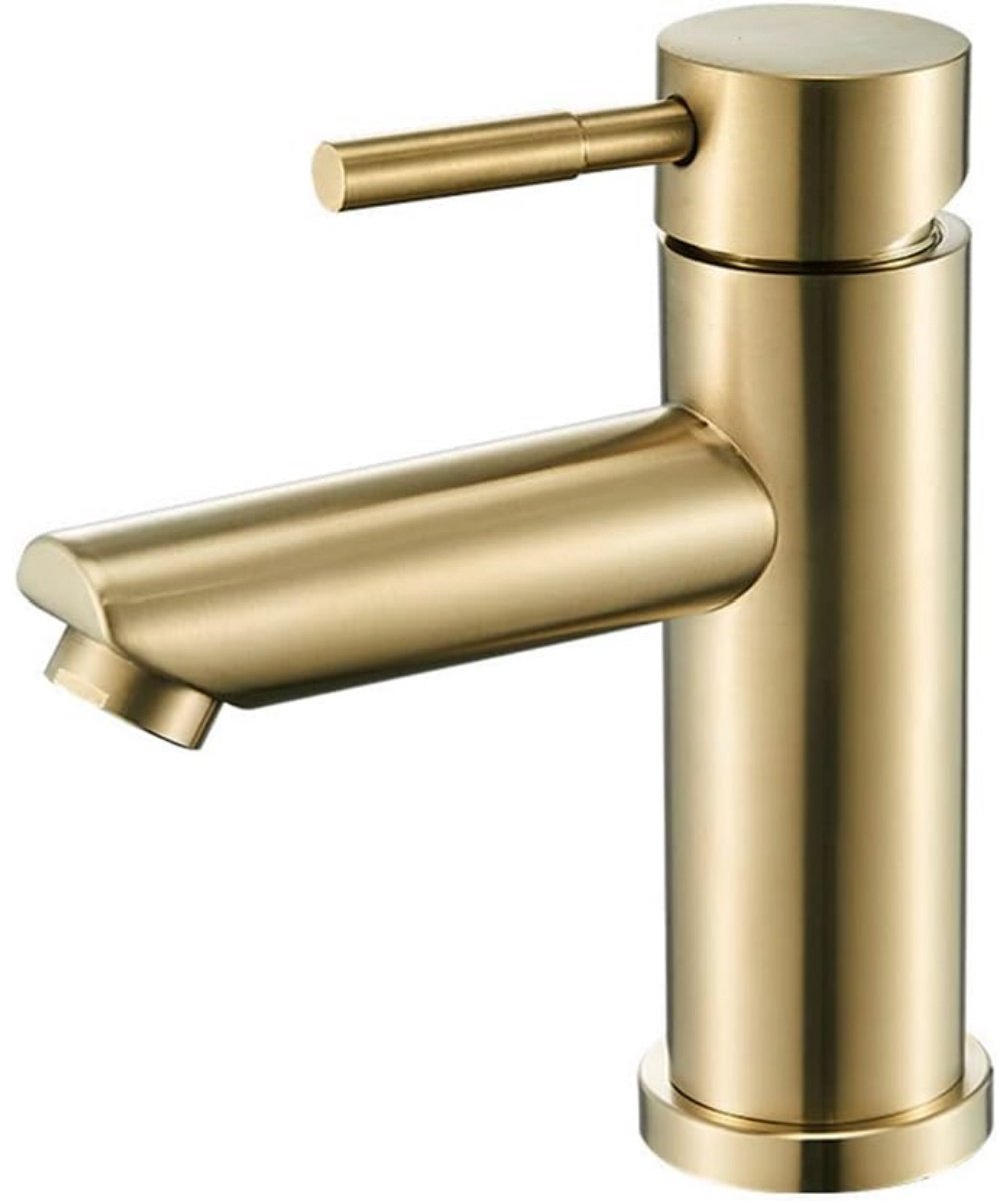 EXCITAT Badkamerkranen - Wastafelkranen - Enkelvoudige wastafelmengkraan - Warm en koud water beschikbaar - Keramisch patroon - Modern elegant design