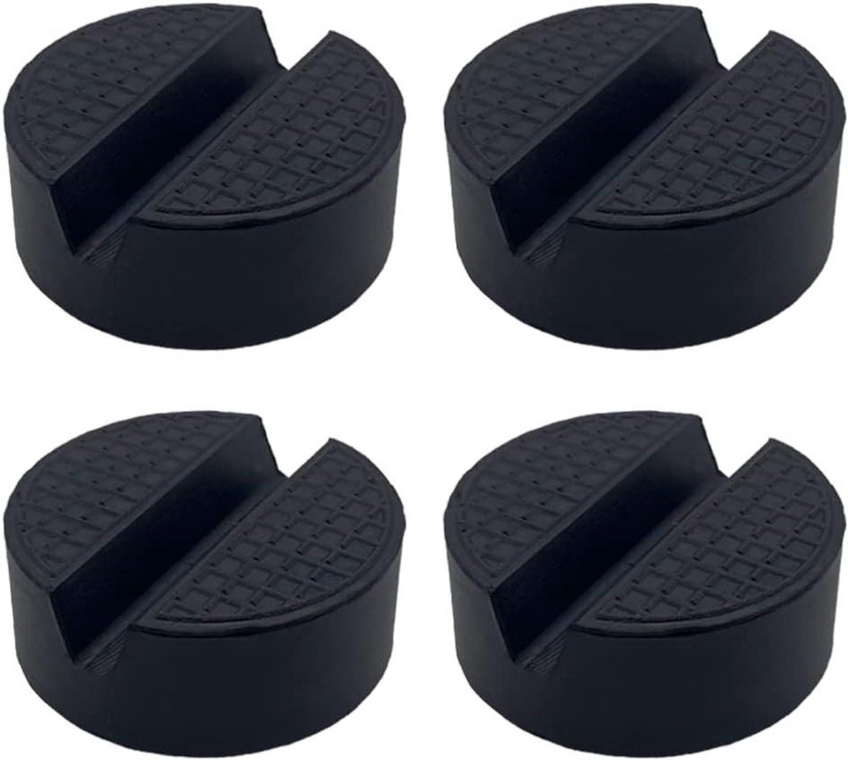 Rubberen pads voor krikken - Set van 4 stuks voor garagekrikken in zwart met antisliplaag