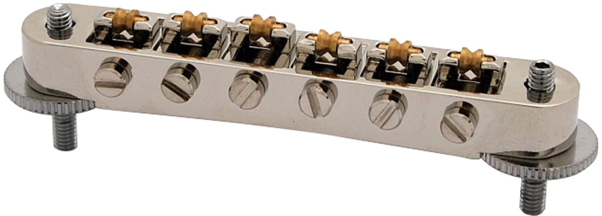 Göldo Tunamatic Rollerbridge, M4 nikkel Vintage, Abstand 73,5mm - Gitaaronderdeel