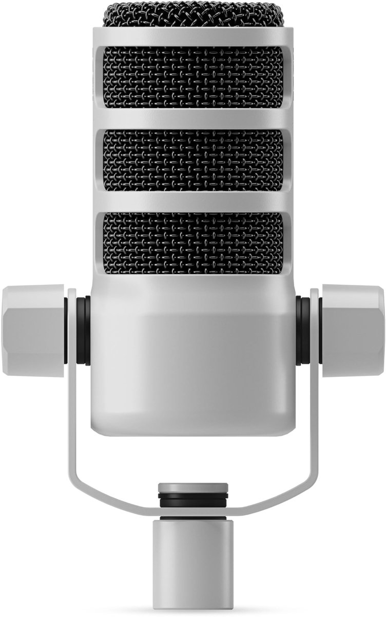 Rode PODMICW Spraakmicrofoon Statief Zendmethode:Kabelgebonden Incl. windkap XLR Kabelgebonden Wit