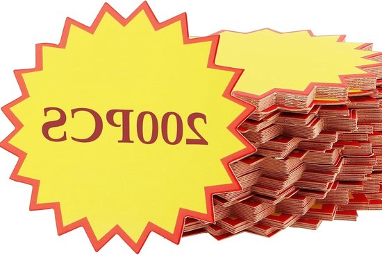 200 stuks 8x11cm Prijskaartjes voor Retail Verkoop - Kaart Tags voor Supermarkt Promotie