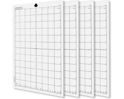 Allecto Plus - Snijmat set 4 stuks voor plotter snijmachine - Antislip en duurzaam - Met meetraster - Geschikt voor Silhouette Cameo 4.