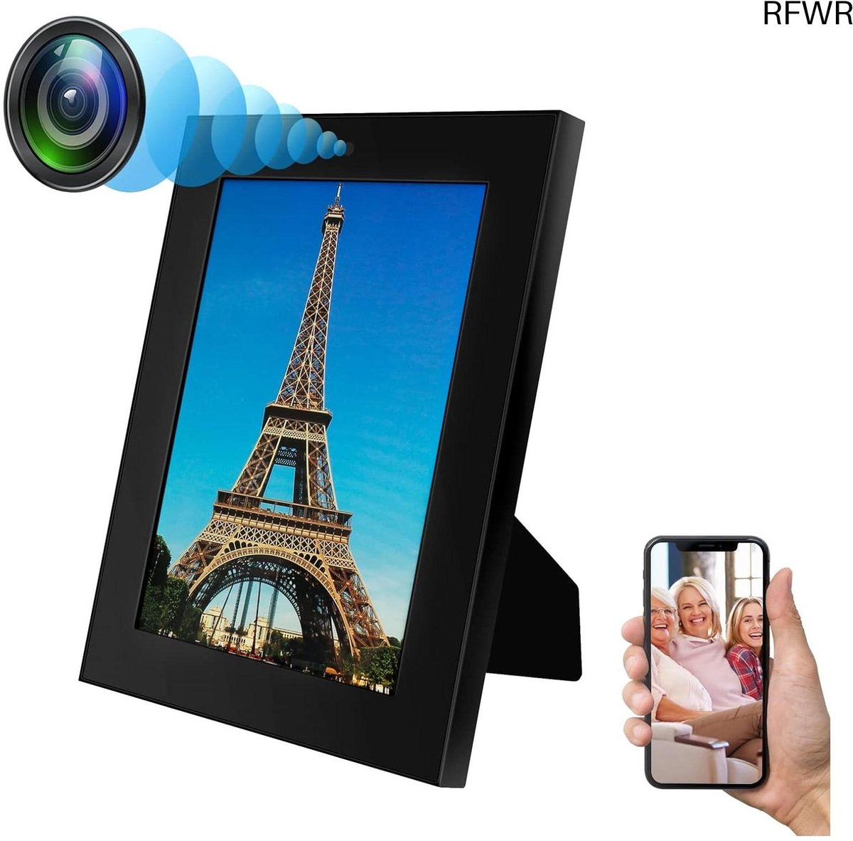 RFWR® Mini verborgen camera met wifi en HD 1080P - 2-in-1 fotolijstcamera met bewegingsdetectie