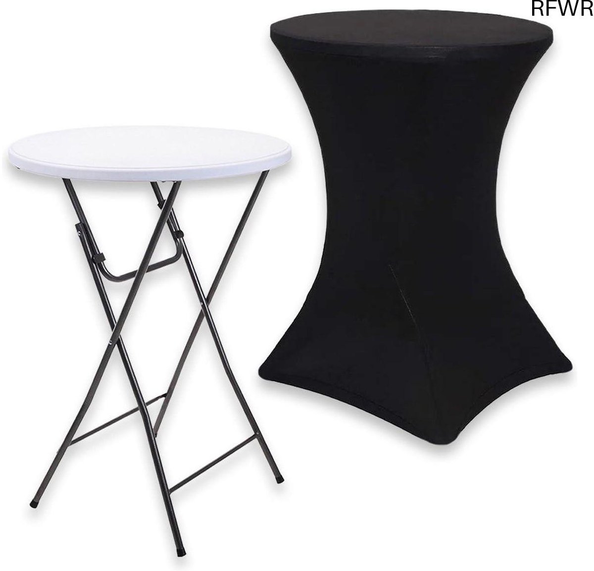 RFWR® Stevige Inklapbare Statafel - Weerbestendige Partytafel voor Binnen en Buiten - 80cm x 110cm - Perfect voor Feesten