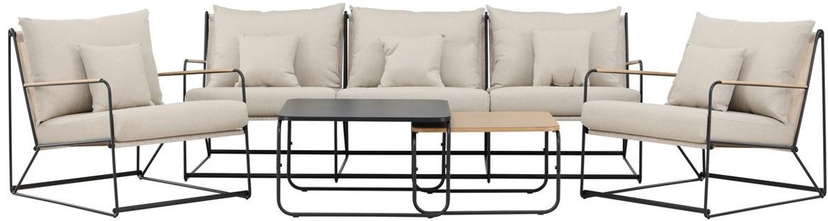 Svea - Arda loungeset - zwart/beige