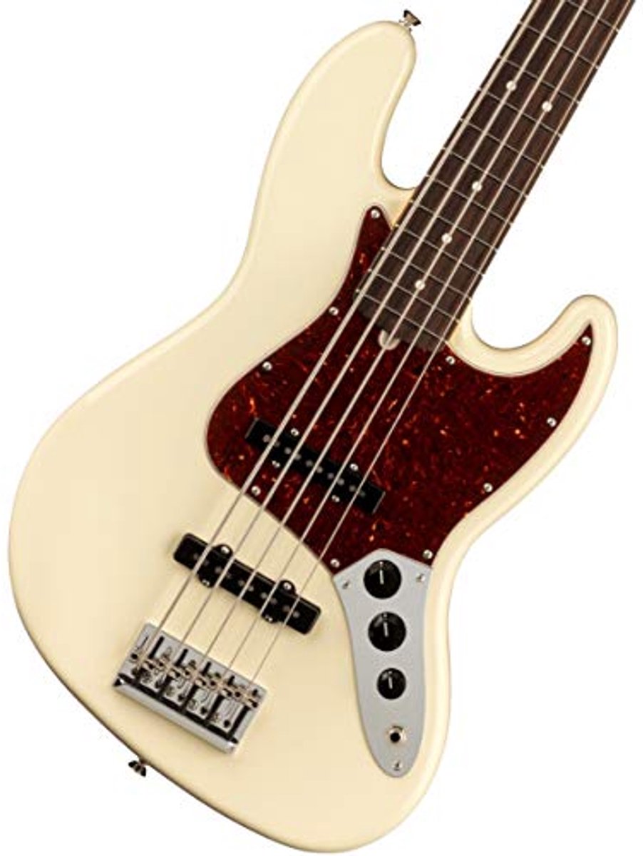 Fender American Professional II Jazz Bass V RW (Olympic White) - Elektrische basgitaar